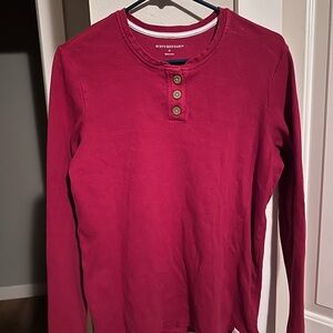 Burt's Bees Baby Pink Henley Shirt